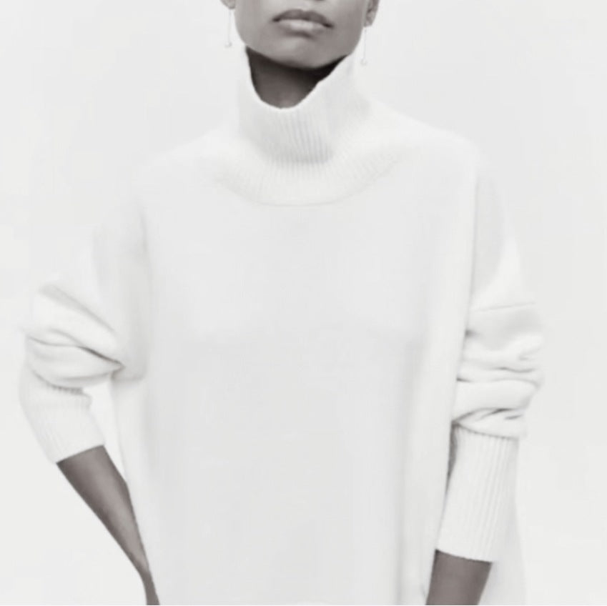 Damen Modischer Rollkragenpullover aus weichem Material R&B