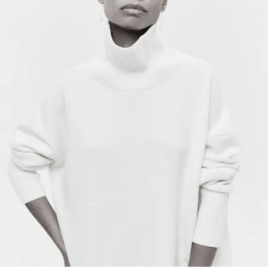 Damen Modischer Rollkragenpullover aus weichem Material R&B