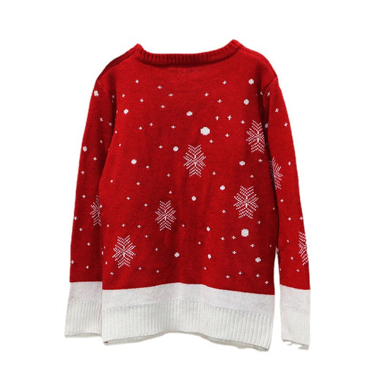 Damen Weihnachtspullover mit fröhlichem Rentier-Design und weichem Material R&B