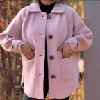 Damen Übergangsjacke mit großem Kragen und praktischen Taschen R&B