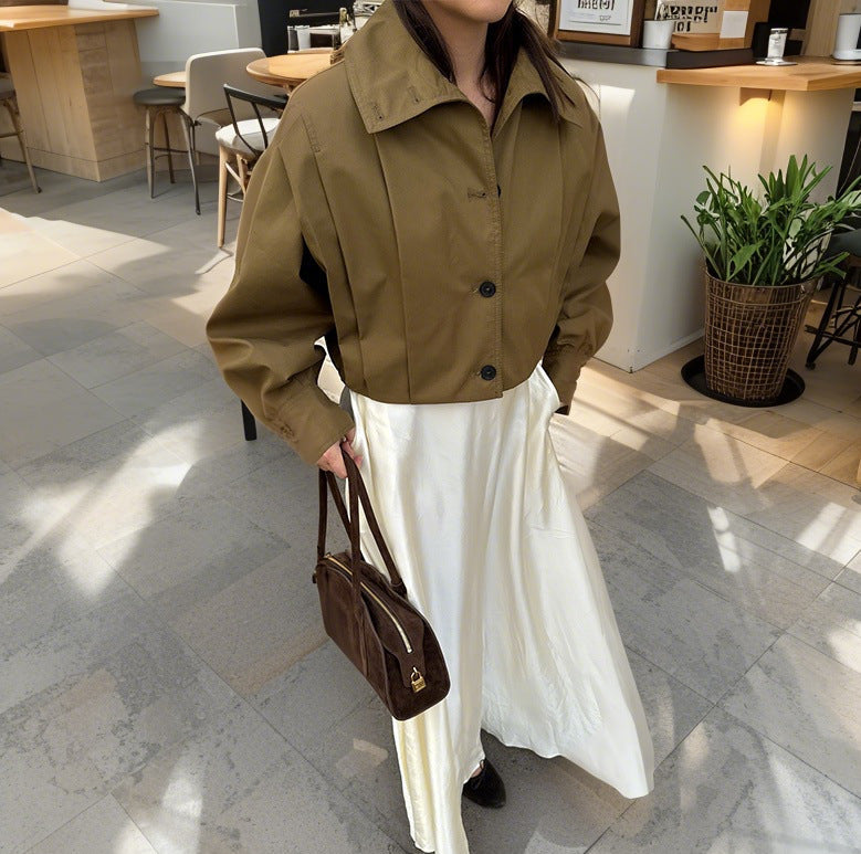 Damen Modische Kurzjacke mit ausgefallenem Schnitt
