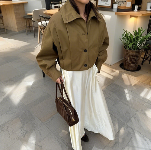 Damen Modische Kurzjacke mit ausgefallenem Schnitt R&B