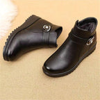 Damen Elegante und warme Stiefeletten mit modischer Schnallenverzierung R&B