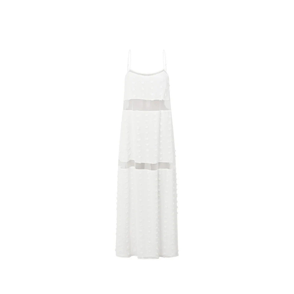 Damen Transparentes Maxikleid mit verspielten 3D-Punktdetails R&B