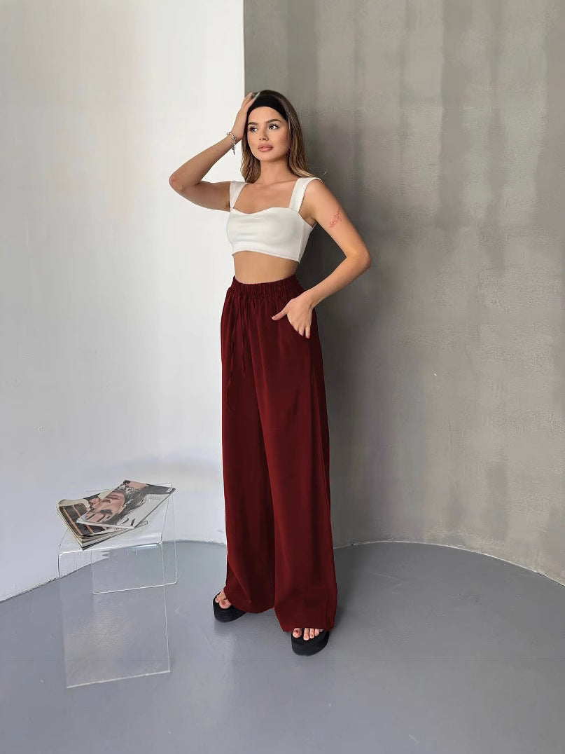 Damen Elegante und fließende Palazzo-Hose R&B