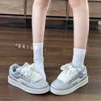 Damen Elegante und modische Sneakers mit dicker Laufsohle