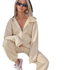 Damen Sportiver Freizeitanzug mit praktischen Taschen und modernem Reißverschluss R&B