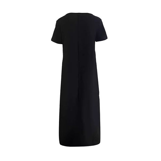 Damen Oversized T-Shirt-Kleid mit grafischem Druck und praktischen Taschen R&B