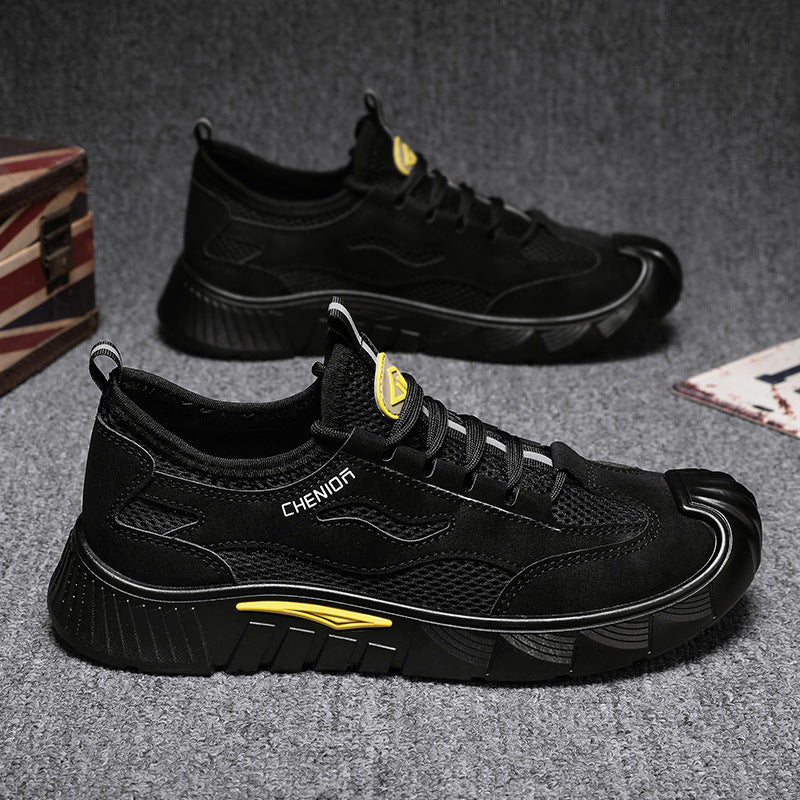 Herren Sportliche Mesh-Sneaker mit robustem Sohlenprofil und dämpfender Technologie R&B
