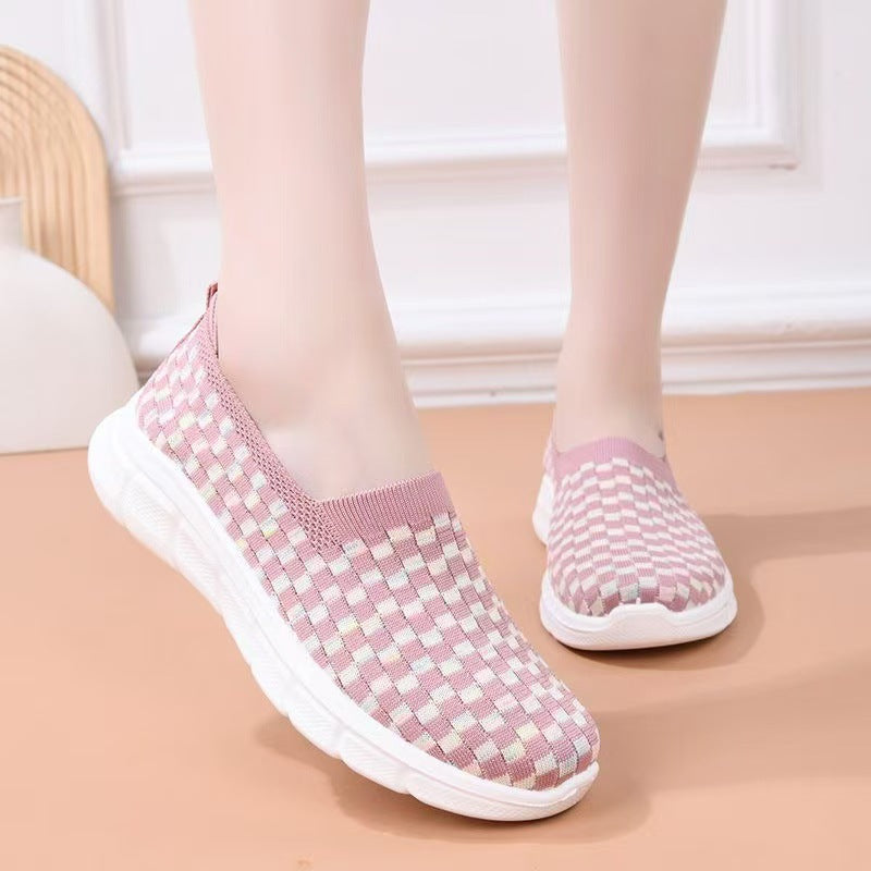 Damen Slip-On Sneakers mit flexiblem Strickdesign R&B
