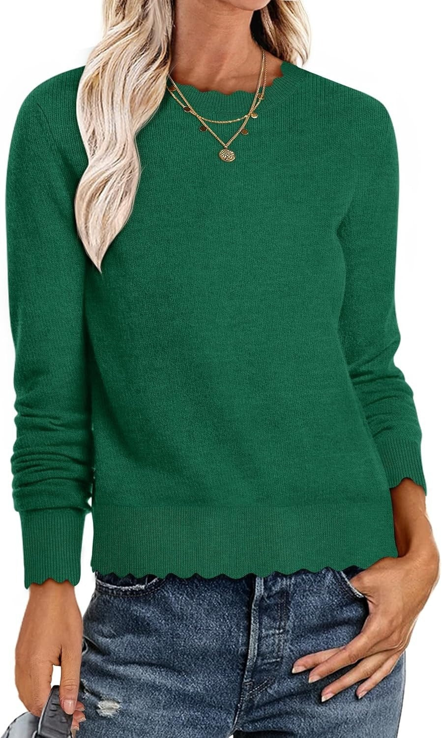 Damen Sweater mit Wellenkante R&B