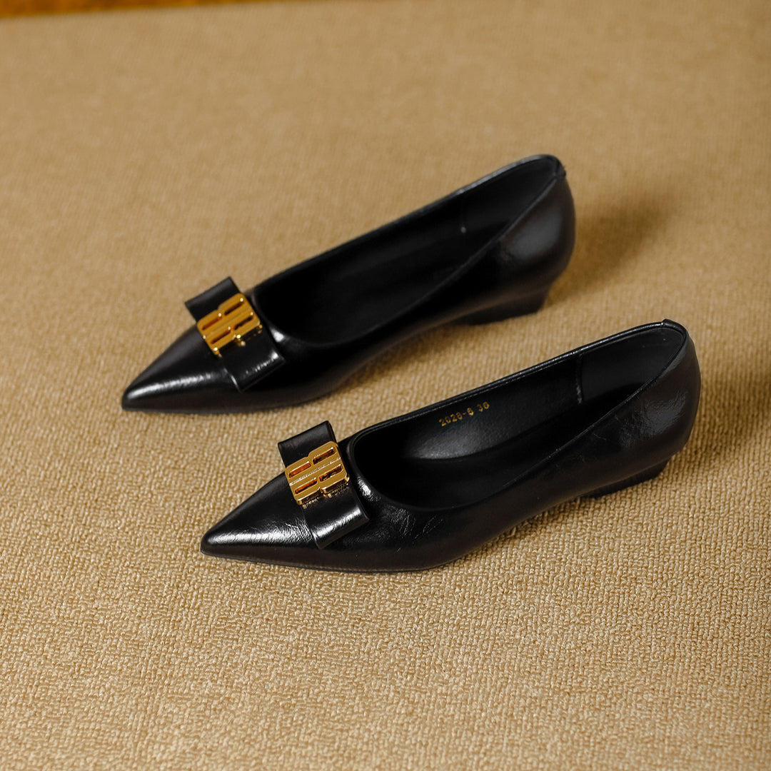 Damen spitze Ballerinas mit elegantem Schmuckdetail R&B