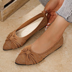 Damen elegante Ballerinas mit dekorativem Schleifenakzent und atmungsaktivem Obermaterial R&B