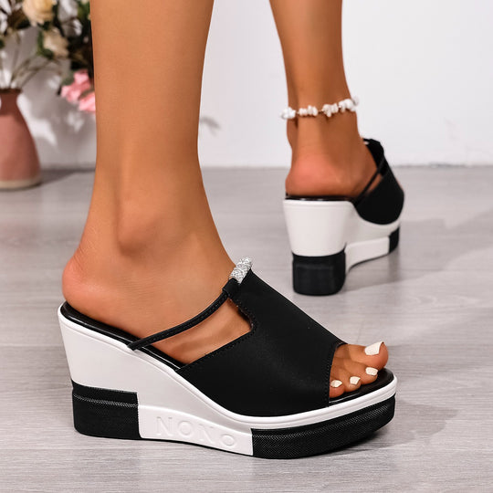 Damen Offen Zeh Wedge-Sandalen R&B