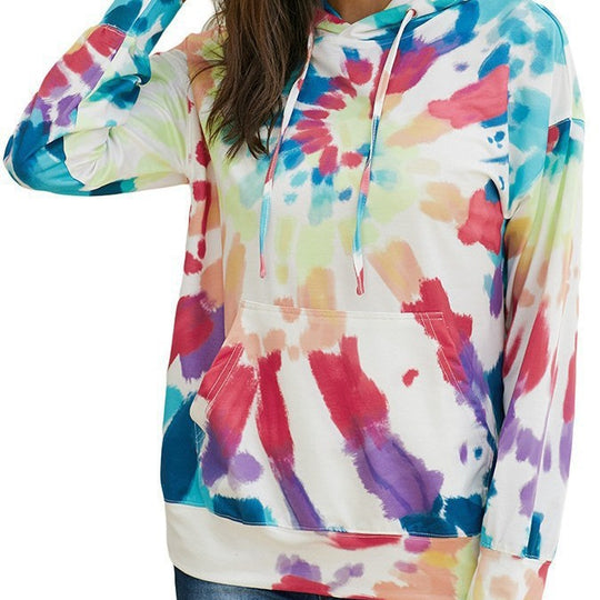 Damen lässiger Kapuzenpullover im einzigartigen Tie-Dye-Design R&B