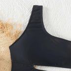 Damen Einseitiger Badeanzug mit modischen Cut-Outs