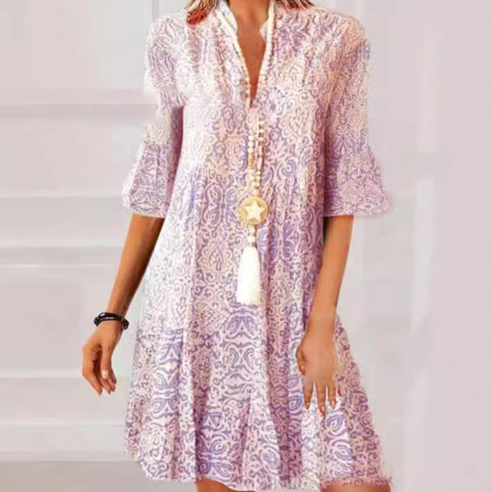 Damen Druckkleid R&B