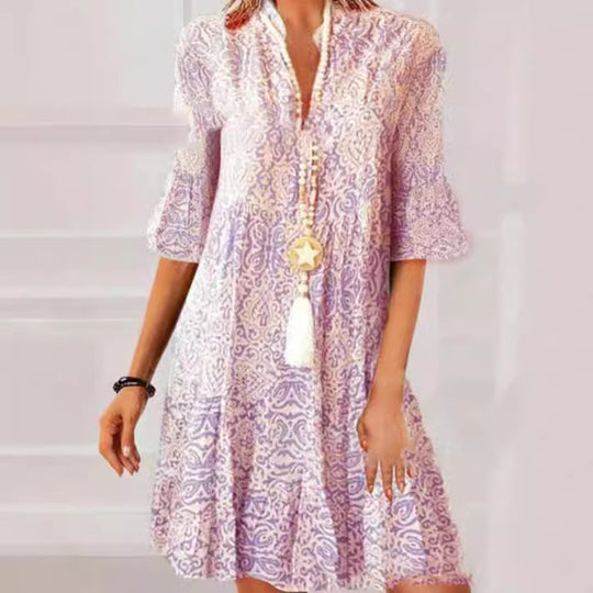 Damen Druckkleid R&B