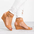 Damen Wedge-Sandalen mit verstellbaren Riemen und rutschfester Sohle R&B