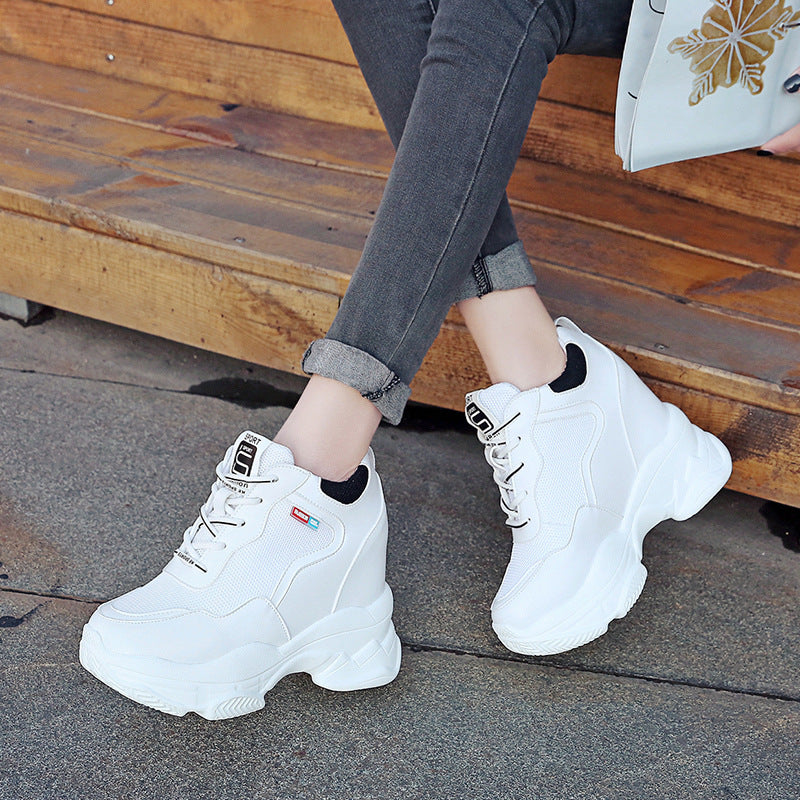 Damen Sportliche Hochfront Sneakers mit atmungsaktiver Oberflächenstruktur und dämpfender Sohle R&B