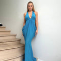 Damen Elegantes Wickelkleid mit tiefem V-Ausschnitt und raffinierten Drapierungen R&B