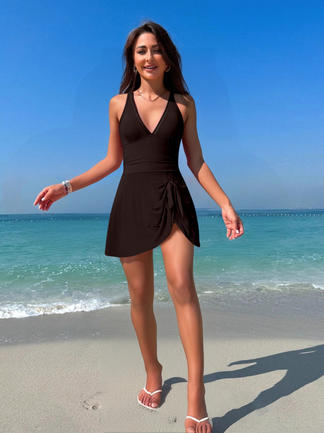 Damen Schwimmanzug mit Wickelrock R&B