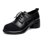 Damen Elegante Schnürschuhe mit modischem Blockabsatz