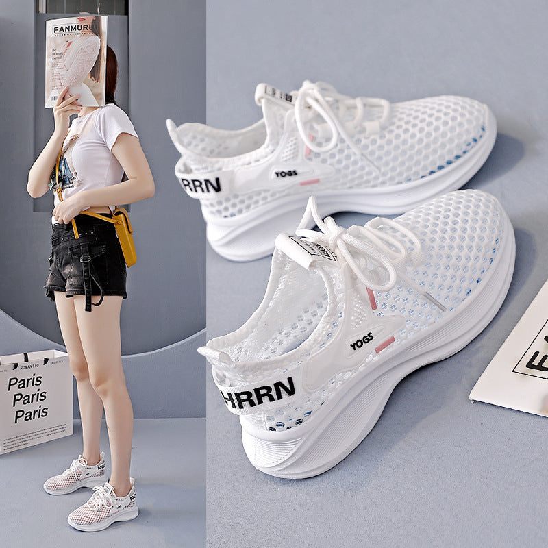 Damen Sneakers mit atmungsaktiver Netzstruktur und dämpfender Sohle R&B