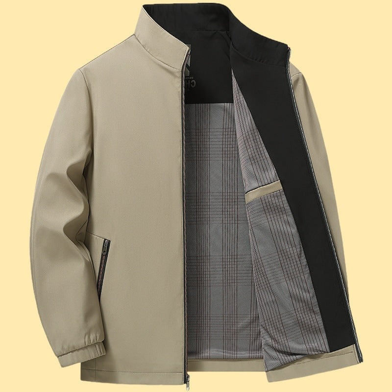Herren elegante Freizeitjacke mit Stehkragen R&B