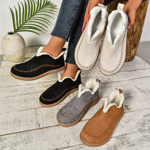 Damen bequeme und warme Freizeit-Slipper mit Innenfutter R&B