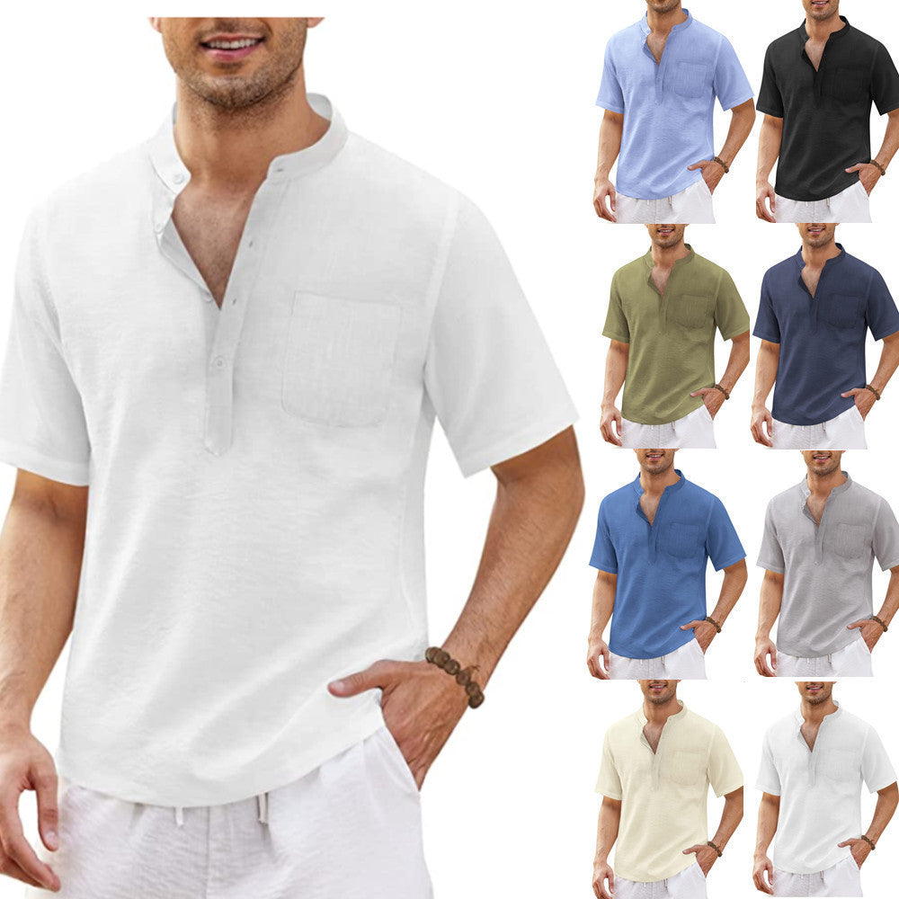 Herren Leichte Kurzarm-Hemd R&B