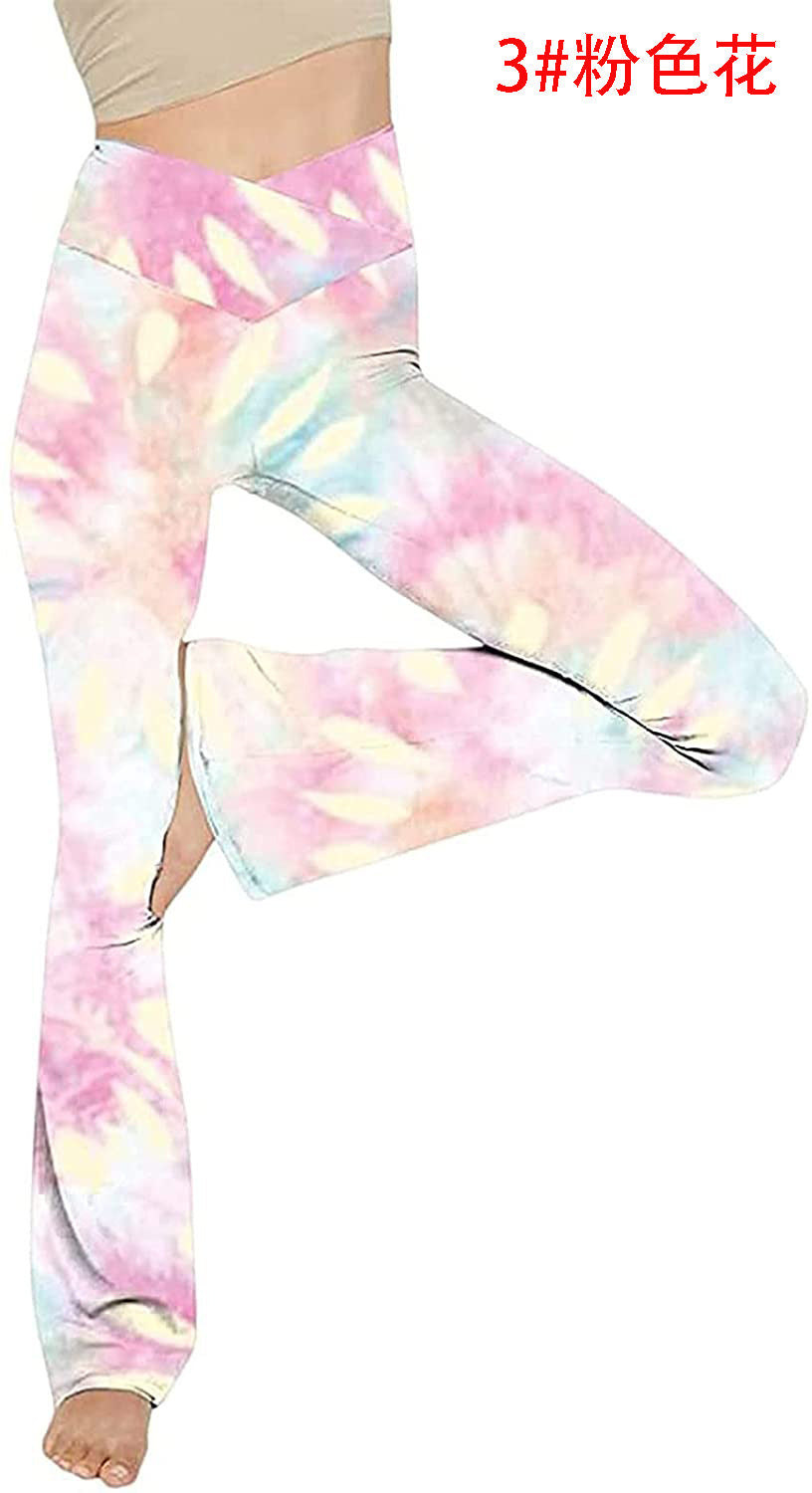 Damen Bootcut Yoga-Hose aus elastischem Material mit hohem Bund R&B