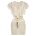 Damen elegante Bluse mit voluminösen Rüschendetails und schickem Rückenausschnitt R&B