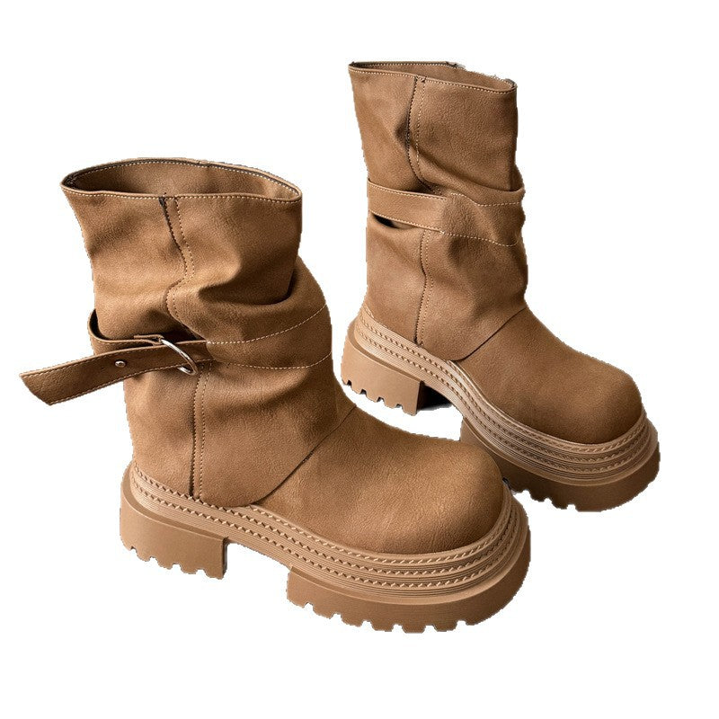 Damen modische Stiefel mit bequemem Innenfutter und trendigem Design R&B