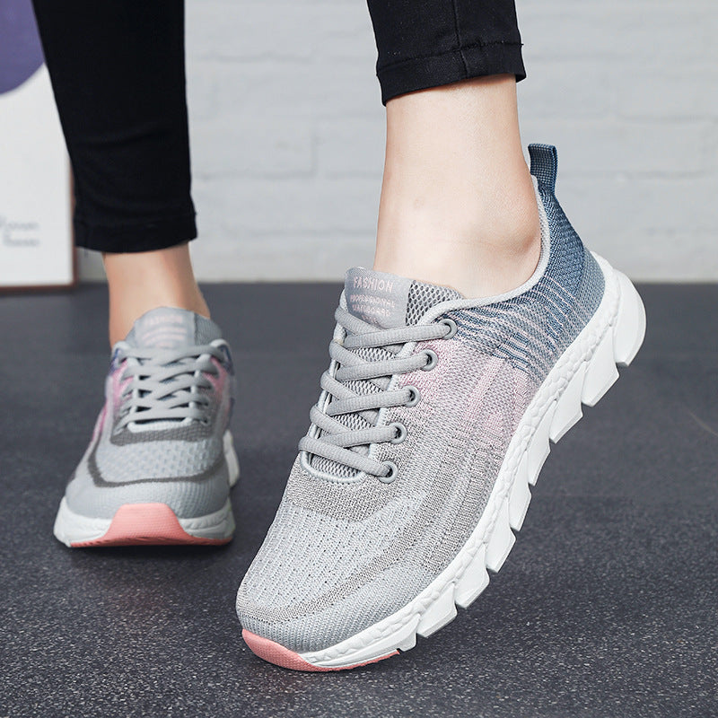 Damen Sportliche Sneakers mit atmungsaktiver Mesh-Oberfläche und stoßdämpfender Sohle R&B