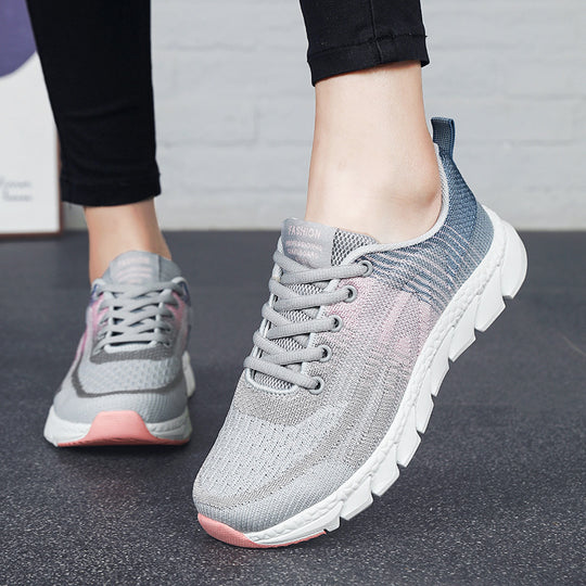 Damen Sportliche Sneakers mit atmungsaktiver Mesh-Oberfläche und stoßdämpfender Sohle R&B