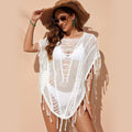 Damen gehäkelter Strandponcho R&B