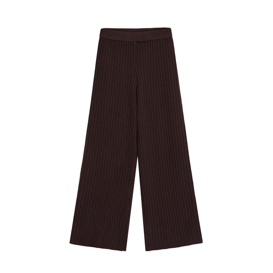 Damen weite Gummibund-Hose mit eleganten Streifen R&B