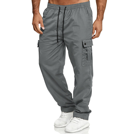 Herren nan lockere Cargo-Hose mit elastischem Bund und Kordelzug R&B