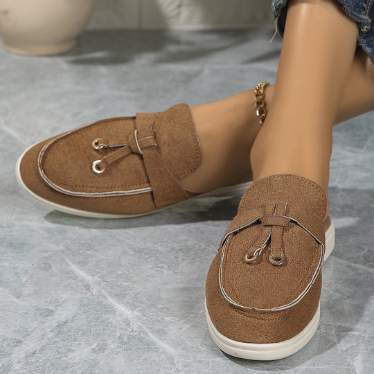 Damen Mokassin-Pantoletten mit elegantem Design und hochwertiger Oberflächenstruktur R&B