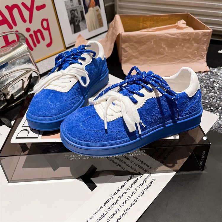 Damen modische Sneakers mit geflochtenem Obermaterial und kontrastierenden Schnürsenkeln R&B