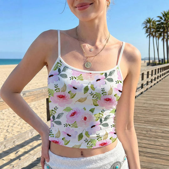 Damen Crop-Top mit buntem Mandala-Design R&B