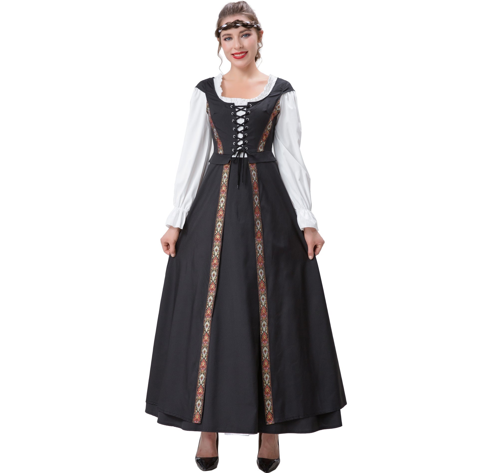 Damen Trachtenkleid mit kunstvollen Verzierungen und romantischem Schnitt R&B