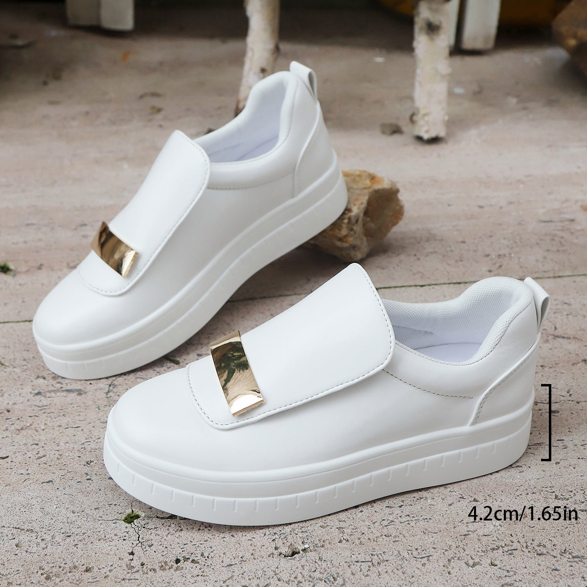 Damen Sneakers mit modischem Klappdesign und komfortabler Plateausohle R&B