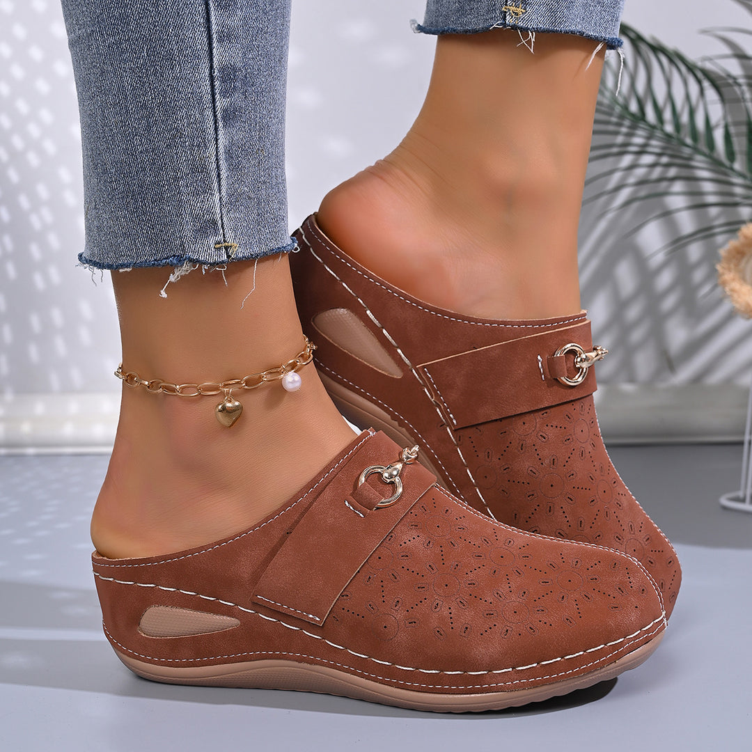 Damen Komfortable Clogs mit eleganter Verzierung R&B