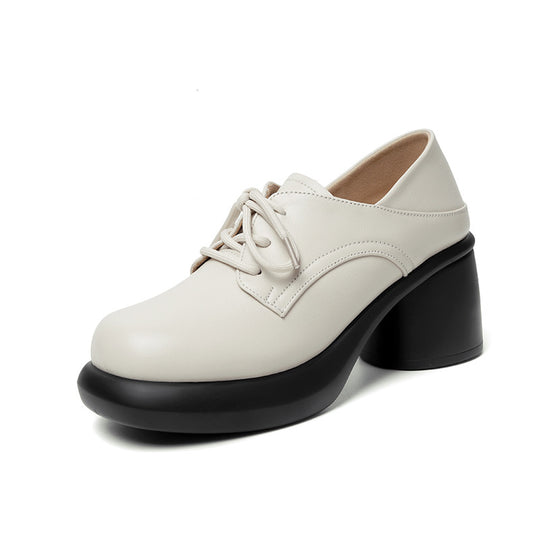 Damen Retro Schnürschuhe mit bequemer Plateausohle R&B