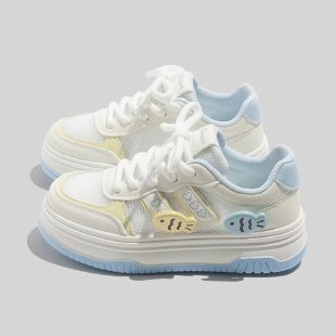 Damen modische Sneaker mit nautischem Fischdesign und gepolsterter Sohle R&B