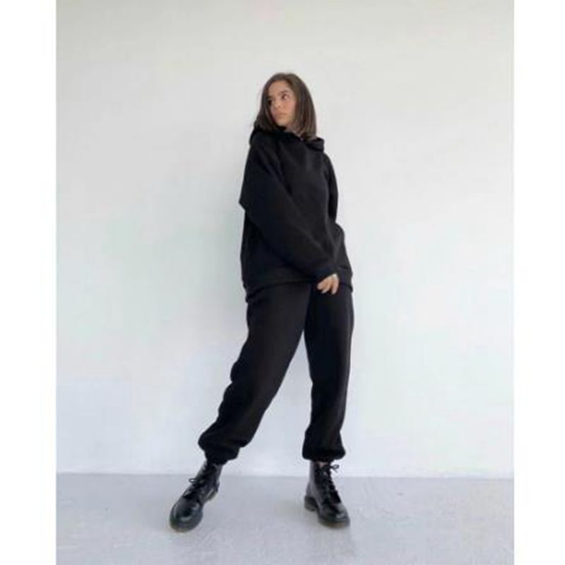 Damen lässiger Kapuzenpullover und Jogginghose Set R&B