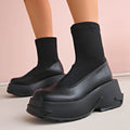 Damen Plateau-Sneaker mit elegantem Sockendesign und rutschfester Sohle R&B