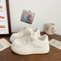 Damen Elegante Plateau-Sneaker mit strukturiertem Obermaterial